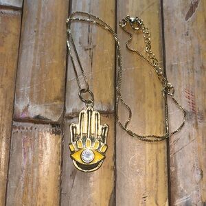 Goldtone Hamza Necklace